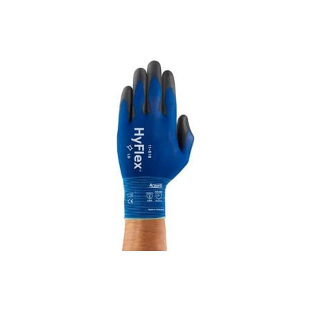 Ansell Polyurethane Coated Gloves, Polyurethane, Palm, 3 Abrasion Level, Black, 8 12 PK ¿288599¿